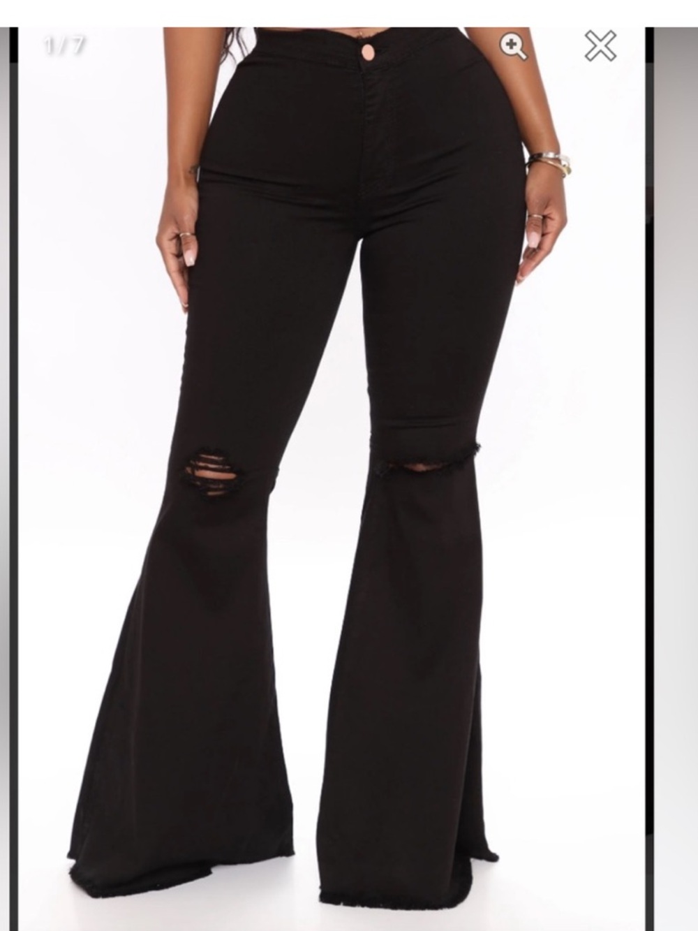 Fashion Nova Distressed Flare Jeans